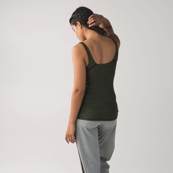 Lululemon Amala Tank Heathered Gator Green - Picture 3 of 11
